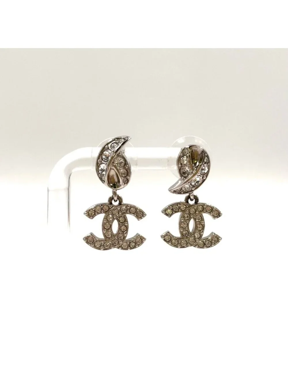 Chanel CC Logo Metal Earrings